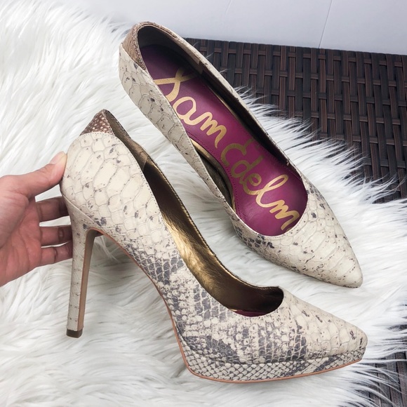 Sam Edelman Shoes - Sam Edelman Snake-embossed Heels, Size 11 M